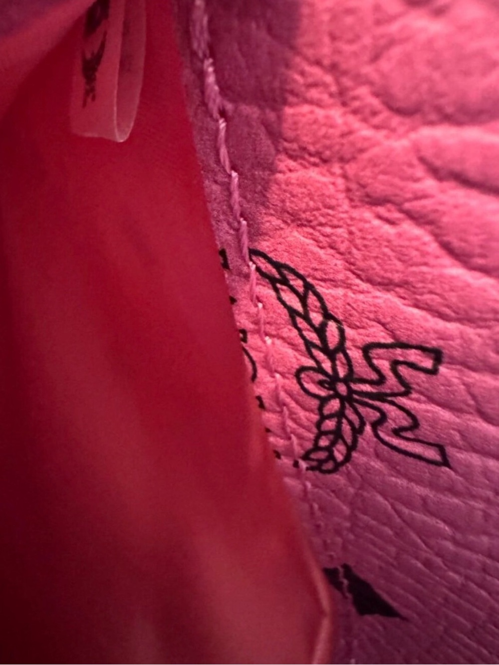 NIB MCM Pink Visetos Monogram Envelope Clutch Pouch VIP Gift - Picture 10 of 12